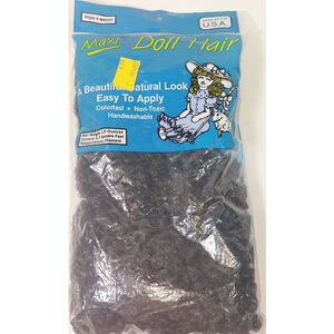 Vintage Maxi Curly Doll Hair for Wigs Mustaches Beards Doll Making Black New